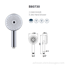 120mm Tri-functional Round Folding Hand Shower